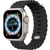 Silicone Strap for Apple Watch 1/2/3/4/5/6/7/8/9/10/11/SE Ultra 1/2/3 42/44/45/46/49mm, Black