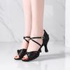 Professional Women Ballroom Dancing Shoes Ladies Latin Dance Shoes Salsa Tango Heeled 7CM