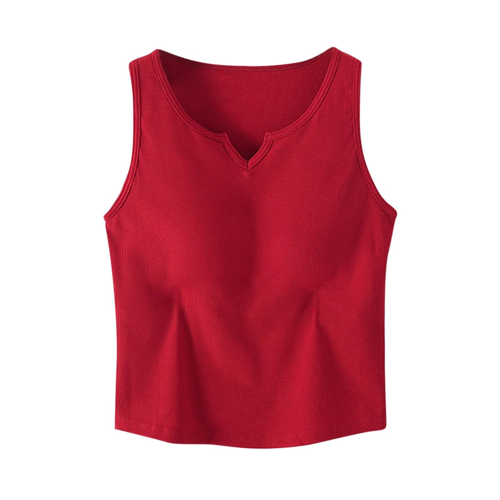 

Женский однотонный летний утепленный жилет с V-образным вырезом внутри и снаружи M красный