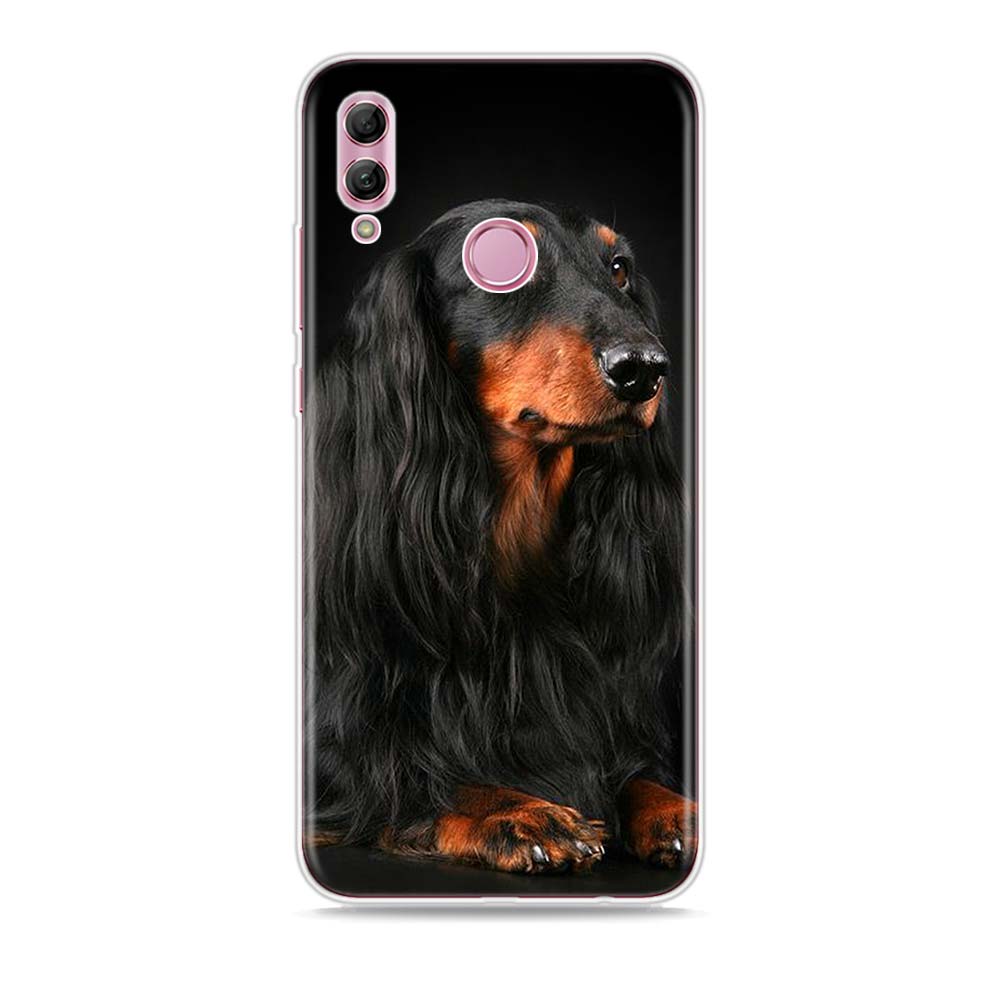 Silikonový kryt pro psy jezevčíka dobrmana pro Honor 30 30S 30i 9 10 9A 9C 9S 9N 10i 10X 9X Lite Pro 5G pouzdro na telefon