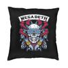 Megadeths Heavy Metal Band Square Pillow Cover Home Decorative Rock Band Cushions Throw Pillow For Sofa Double-Sided Printing