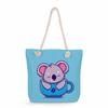 Koala print thick rope single-shoulder beach bag 7265