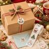 500Pcs/roll Merry Christmas Sticker Cute Santa Snowman Elk Gift Seal Labels Wrapping Decor Stickers for Bag Envelope