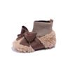 Girls fluffy shoes winter children's cotton shoes boys shoes plush bow classmate baby socks boots