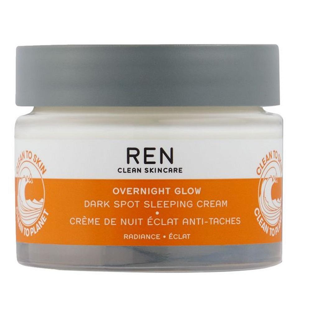 Crema de noche iluminadora Ren Overnight Glow para manchas oscuras, 50 ml