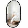 Wall Mirror Bathroom Mirror With Elevated Aluminium Alloy Frame 60 X 90 Cm Black