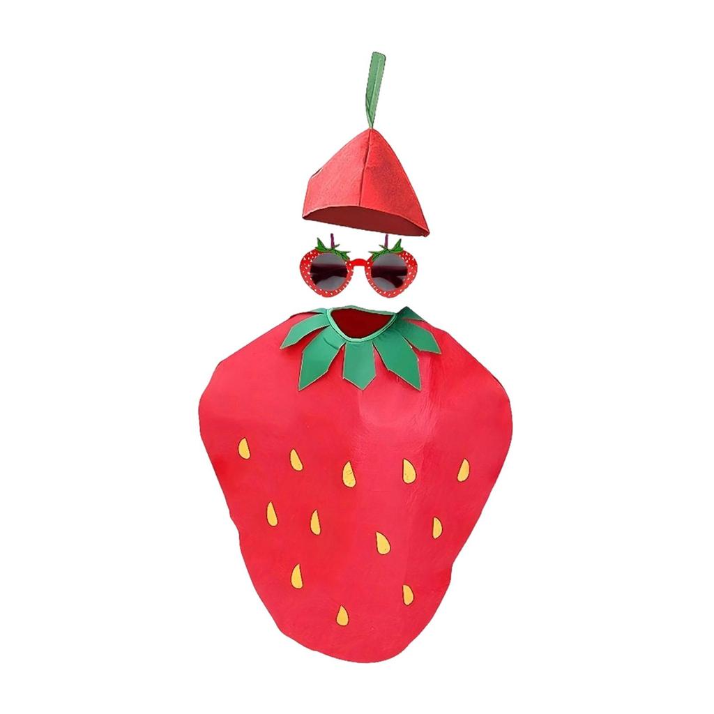 Adult Strawberry Costume Decorative Props Comfortable Novelty Cosplay Outfit