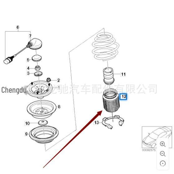 Front Shock Absorber Dust Cover for BMW 7 Series E65/E66 (Part No. 31331096309)
