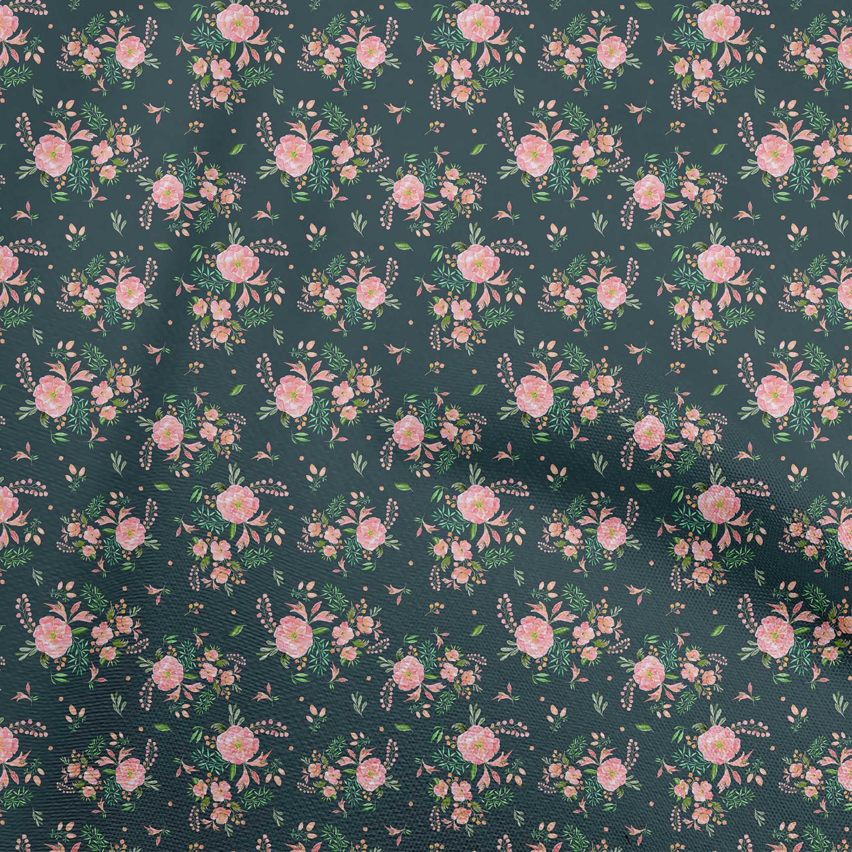 

oneOone Cotton Flex Dark Magenta Fabric Floral Sewing Material Print Fabric By The Yard 40 Inch 42 Inch Wide - Viscose Chiffon синій