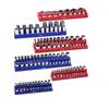 Magnetic Socket Organizer Set 6PCS Socket Trays Blue & Red for Metric SAE