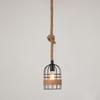 Retro Industrial Hemp Rope Pendant Light for Cafes and Bars