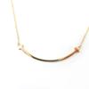 Excellent TIFFANY&Co. Necklace Smile Pendant Yellow Gold AU750 Women Used