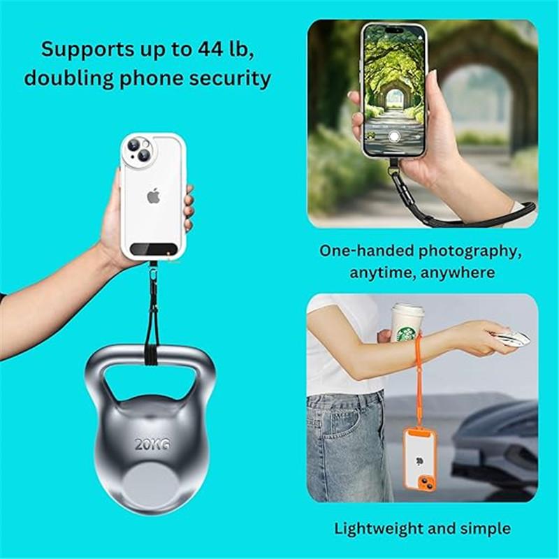 Universally Minimalist Wrist Strap Phone Crossbody Lanyard with Adjustable Drop-Proof DesignTether Tabs for All Mobile Phones