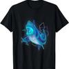 Stylish Abstract Shark Graphic Elements Deep Blue Sea Shark T-Shirt