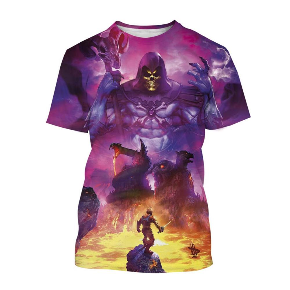 Hot Sellers Cartoon Anime He-Man Universe Master T-Shirt 3D Print Unisex Kid Casual Street Hip Hop Personality Short Sleeve Top