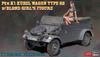 Hasegawa Kubelwagen Type 82 Girls Figure Plastic Model SP453 1/24 Pkw.K1 w/Blonde