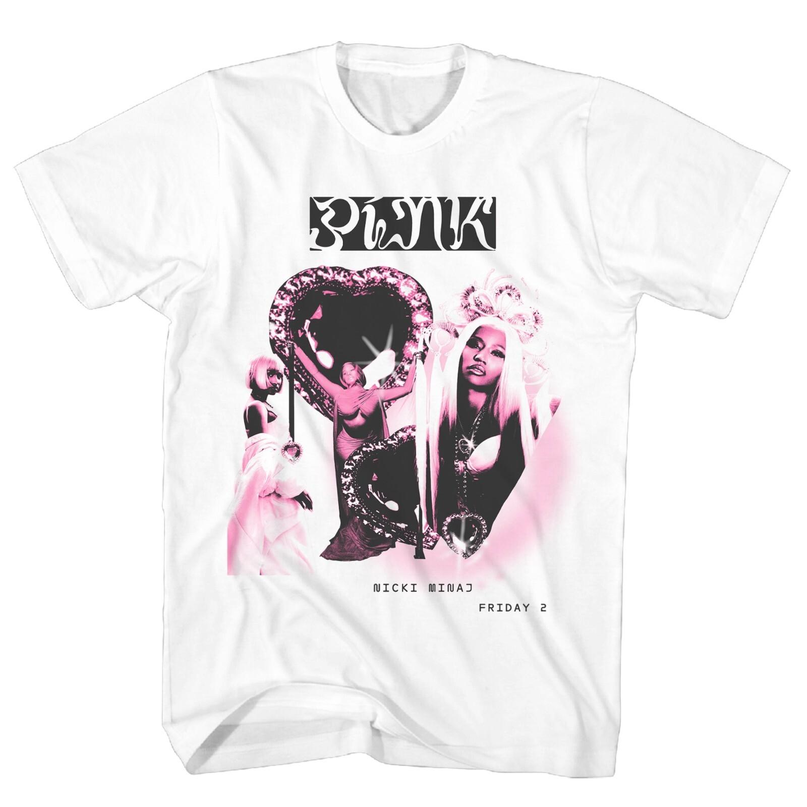 26 Nicki Minaj White Heart Collage T Shirt Mens Licensed Hip Hip Rap Tee New White Unisex T-Shirt L