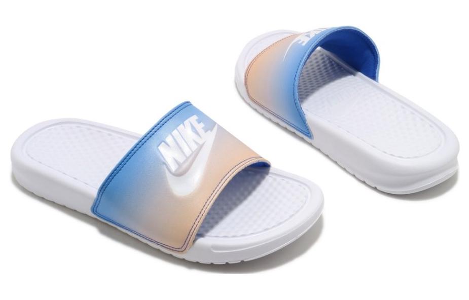 Nike Benassi Jdi Print Slide 'White Hyper Royal' Women's 618919-122