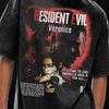 Resident Evil Veronica Vintage T-Shirt, Resident Evil Unisex Shirt, Code: Veronica Tee, Acid Wash Oversize T-Shirt, Grunge & Goth Streetwear