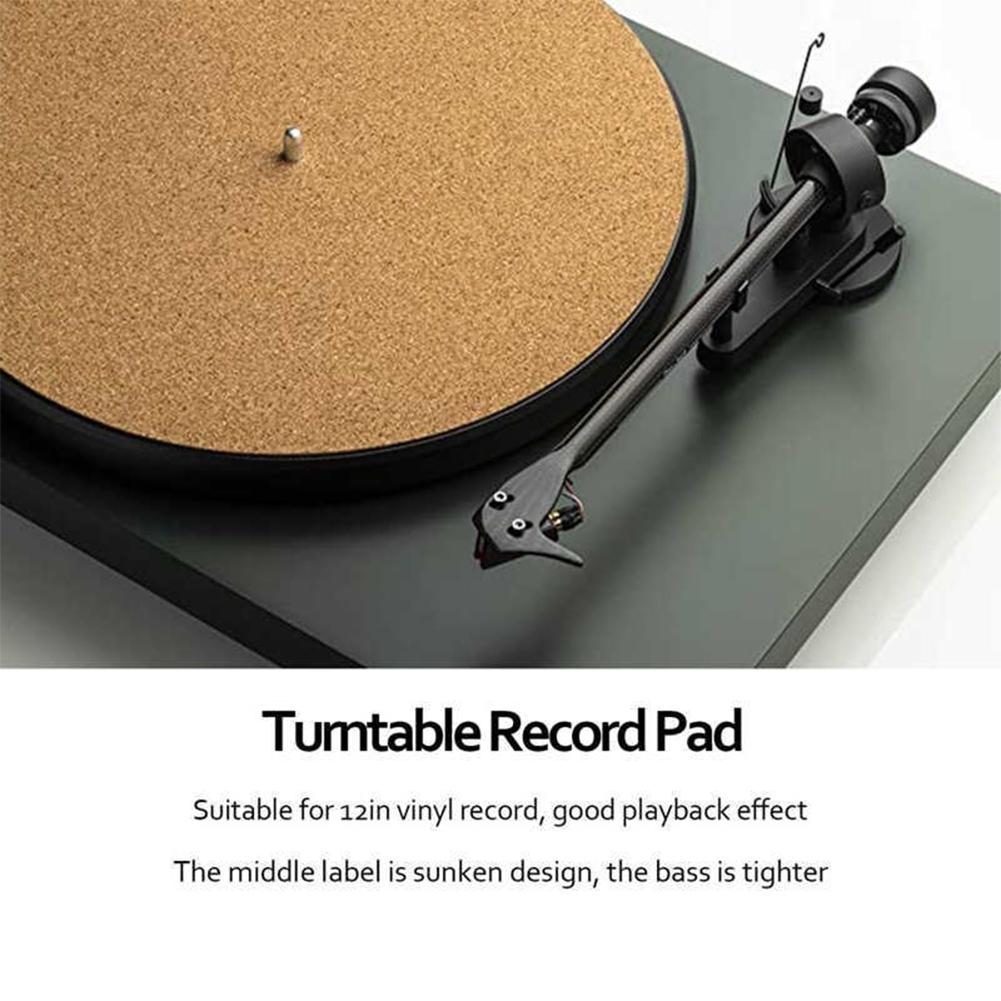 12in Record Pad Soft Cork Anti-Static Vinyl Mat Turntable Slipmat Pad Diameter 297mm Audio Controller Phonograph Accessories
