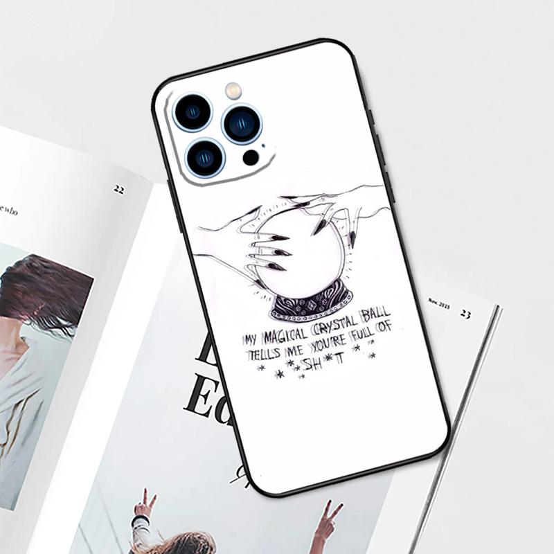 Häxa Estetisk Konst Telefonfodral För iPhone 15 14 13 12 11 Pro Max Plus Mini X XR XS Max 7 8 SE Mjukt TPU-skydd