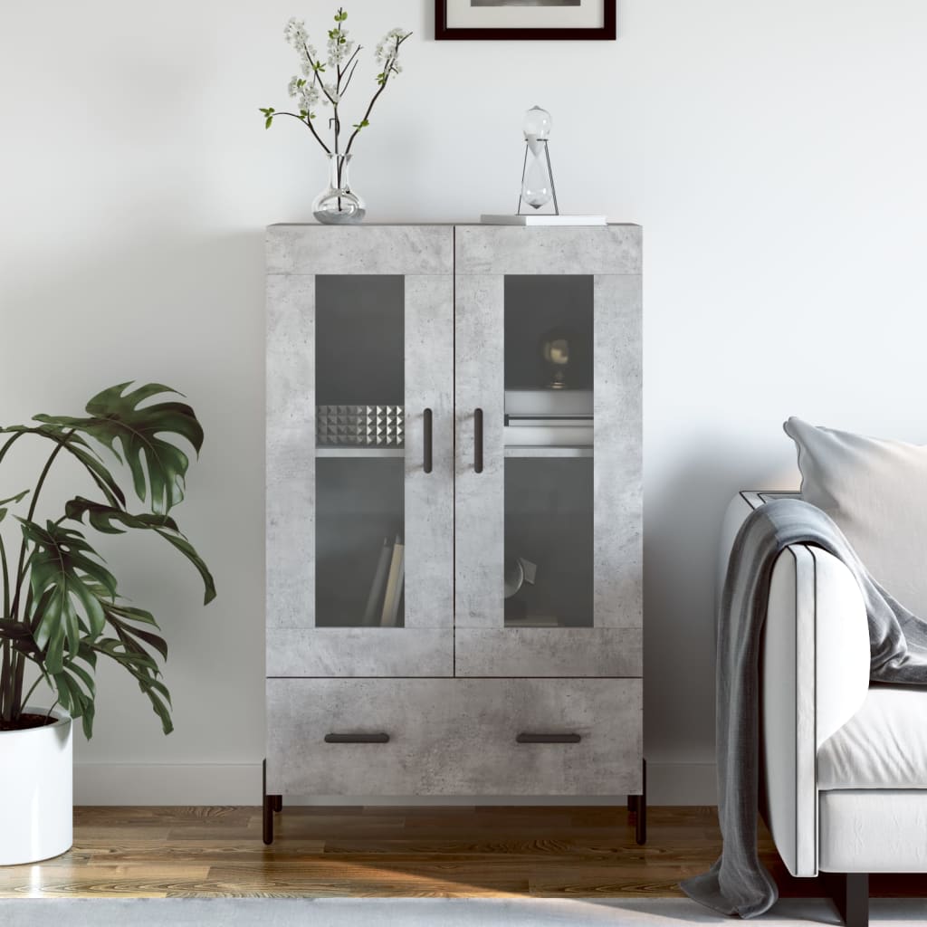 Vidaxl Tall Cabinet, Concrete Grey, 69.5X31X115 Cm