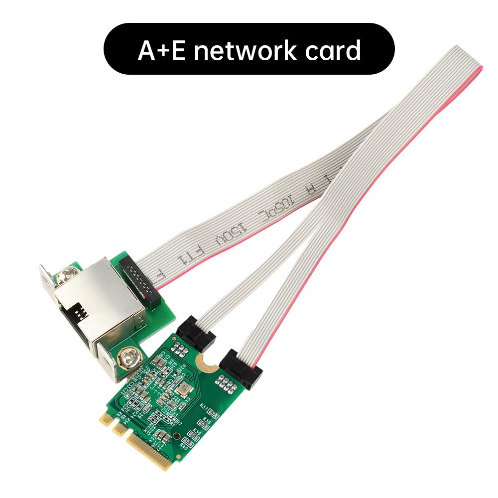 2.5Gb Network Adapter M.2 A+E/Mini PCIE to RJ45 COM Port RTL8125BG Chip 2.5G/1G/100Mbps Gigabit Ethernet LAN Card for Desktop PC