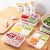 1 szt./2 szt. 4 przegródki Pudełko do przechowywania żywności Przenośny pojemnik Organizer do lodówki/zamrażarki Narzędzie kuchenne Pudełko do przechowywania świeżości na owoce, warzywa, mięso
