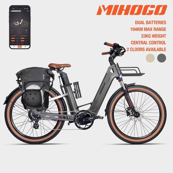 MIHOGO-Air Max 194 Km Long Range, Torque Sensors, Carbon Fiber Frame Only 3.5 Kg, Dual Battery, Smart Display
