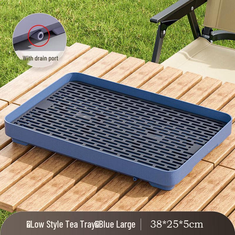 Portable Double-Layer Draining Tea Tray