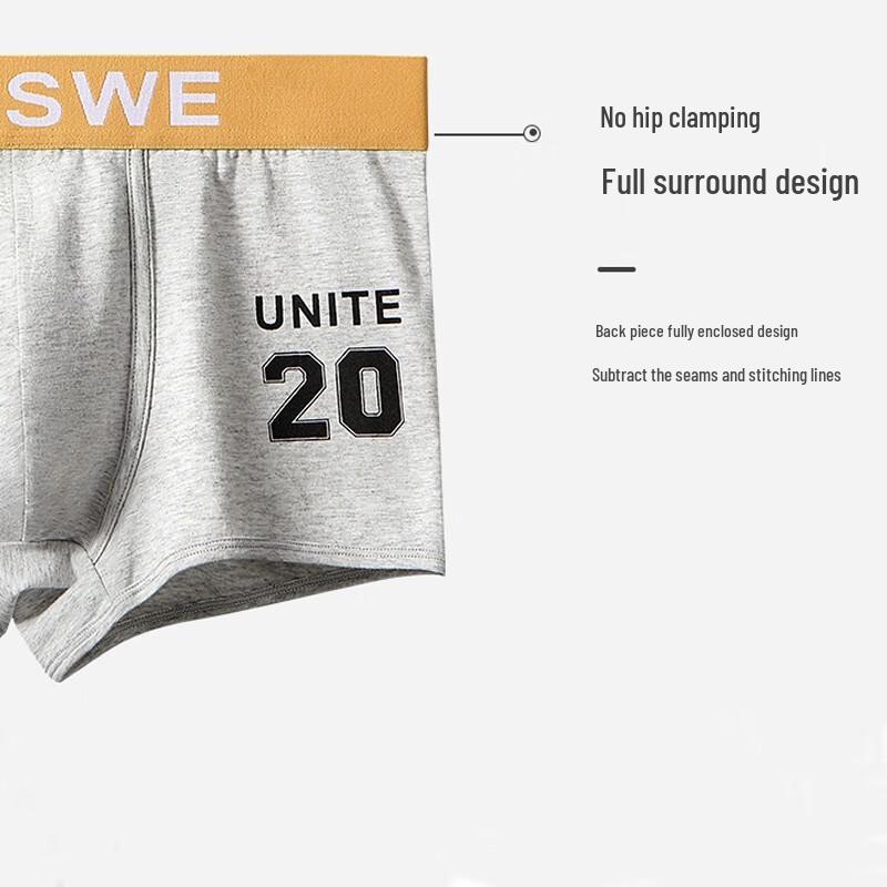 LangSha Men's Cotton Antibacterial Boxer Briefs