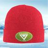Vegan emblem white symbol green circle Unisex Women Unisex Knitted Hat Beanie Pullover Cap Winter Thermal Warm Christmas Outdoor Cy