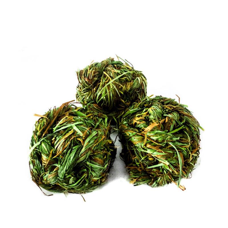 Handmade Grass Ball Toy for Small Pets - Rabbit, Chinchilla, Guinea Pig Teeth Grinding.