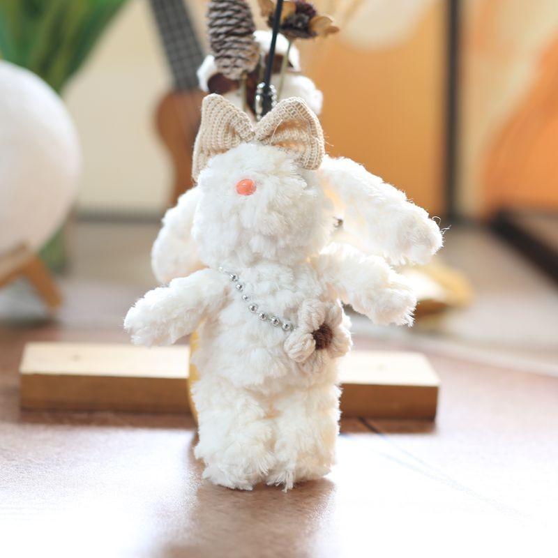 Cute Rabbit Plush Doll Stuffed Animal Keychain Bag Charm Gift For Girls Kids