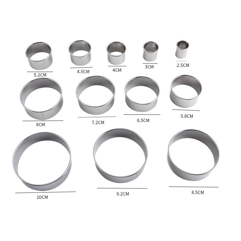 8", 6", 4" Round Stainless Steel Mousse and Cake Ring Set - Tall Baking Tools & Donut Mold