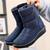 Cotton Shoes Winter Women's Boots Fleece Thickened Medium Boots Polyurethane Snow Boots Warm and Comfortable Cotton Boots