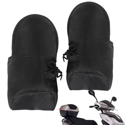 2PCS Thick Warm Handlebar Grip Gloves Motorcycle Handlebar Gloves E-Bike Handguards Riding Mitten Supplies For Winter