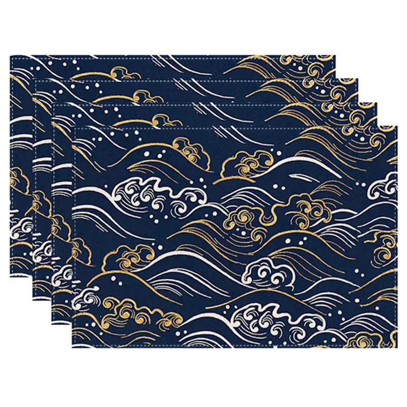 Bohemian Geometric Retro Placemat - Vintage Polyester Heat-Resistant Dining Mat