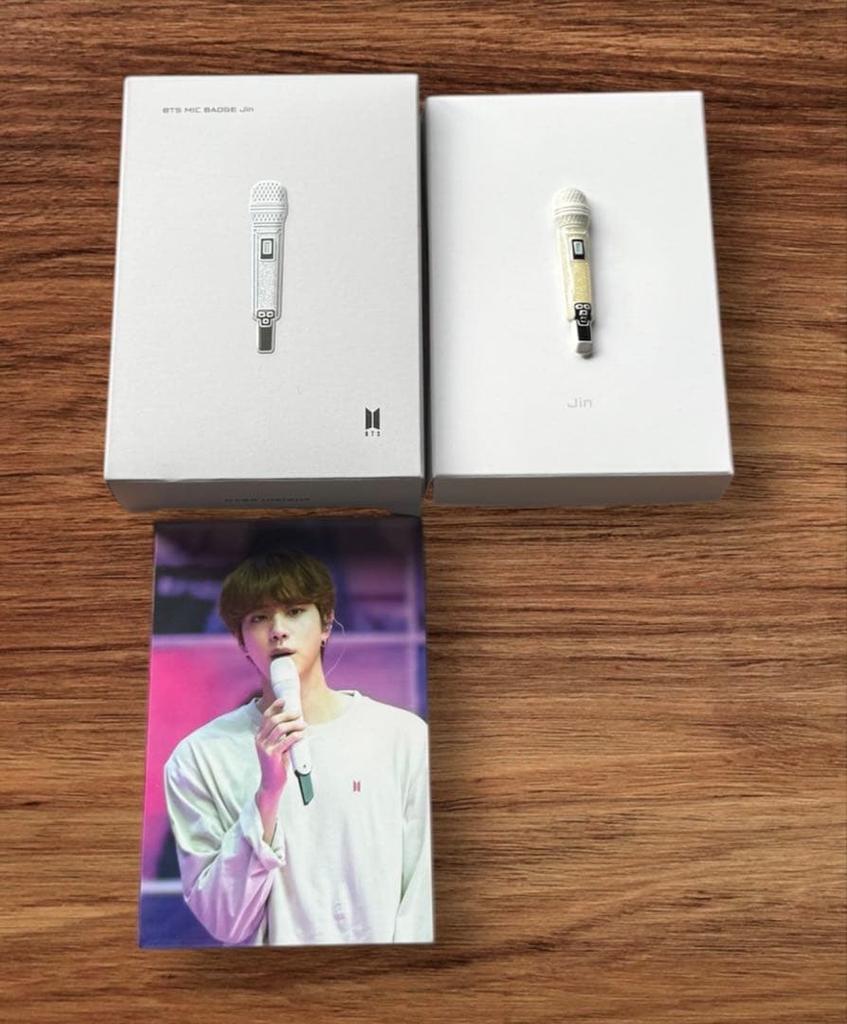 [USED] BTS JIN Microphone Badge