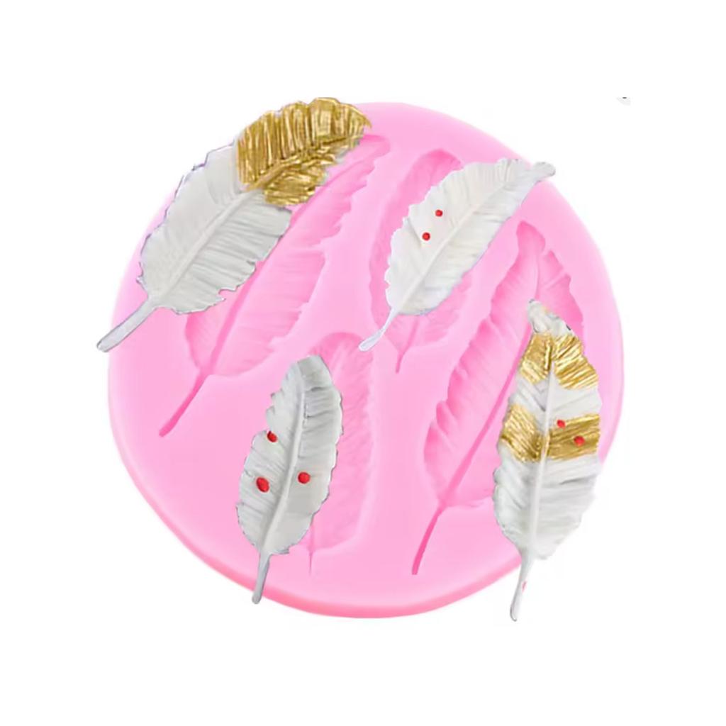 1pc-Bird Feather Silicone Mold DIY Cupcake Topper Fondant Cake Decorating Tools Chocolate Gumpaste Moulds Candy Clay Resin Molds