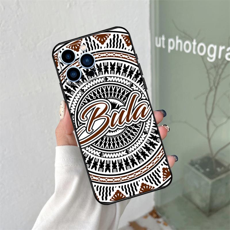 Fijian Masi Tapa For iPhone 16 15 14 13 12 11 Pro Max X XS Max XR Plus Phone Case Accessories iPhone 15 Pro