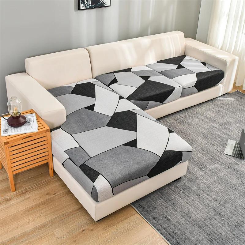 Elastic Sofa Seat Cushion Cover For Living Room Stretch Floral Printed Armchair Couch Cover Corner L-Shape Removable Anti-Dust