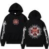 West Coast Chopper Logo Pattern Hoodie, Men's Retro Streetwear, Unisex Long-sleeved Sweatshirt, Men's Gothic Hoodie.