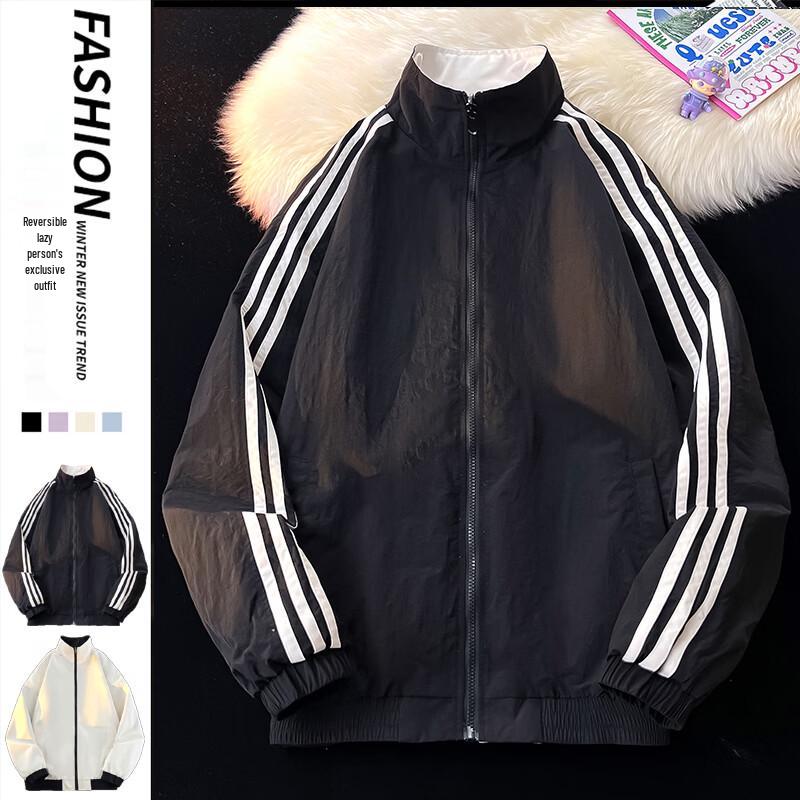 Женская двусторонняя полосатая куртка MULINSEN XL