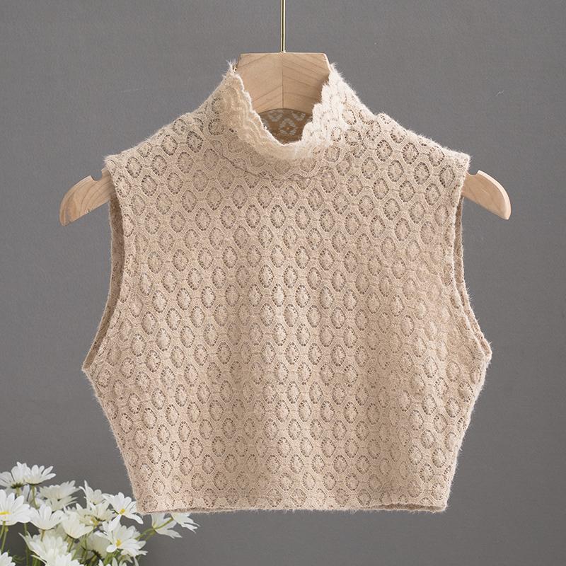 

Элегантный воротник-стойка с бусинами, имитация воротника, женская рубашка, белые ложные воротники, женский хлопковый съемный воротник, галстук-кол, украшение, полурубашка