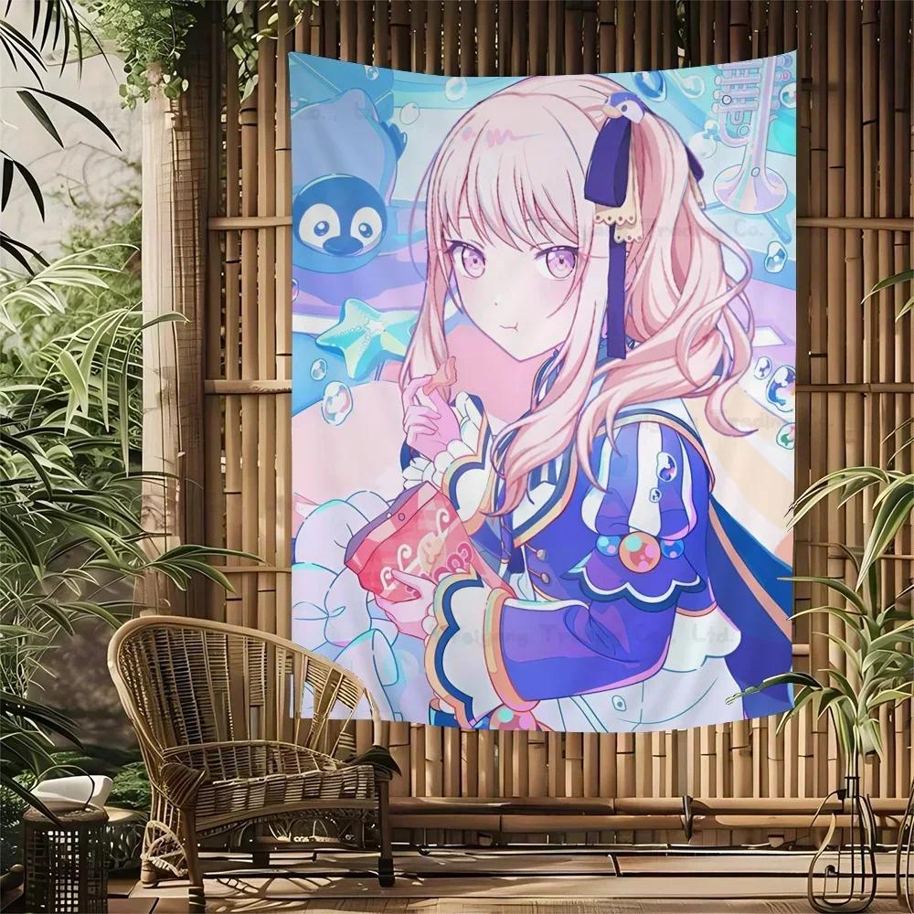 Акияма Мизуки Подвесной Бохо Гобелен Подвесной Таро Хиппи Настенные Ковры Комната в Общежитии Японский Гобелен 74x94cm(29x37in)