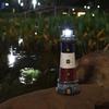 Solar Lighthouse With Rotating Led Lights, Waterproof Lighthouse Lamp, Decorative Garden Statues Outdoor For Garden Yard Pathway