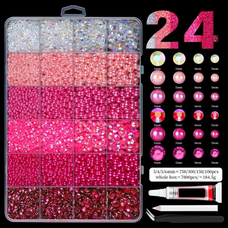 Premium Resin Nail Art Gems Pearls Style Flat Back Rhinestones For Professional Or Home Manicure Flatback Gems