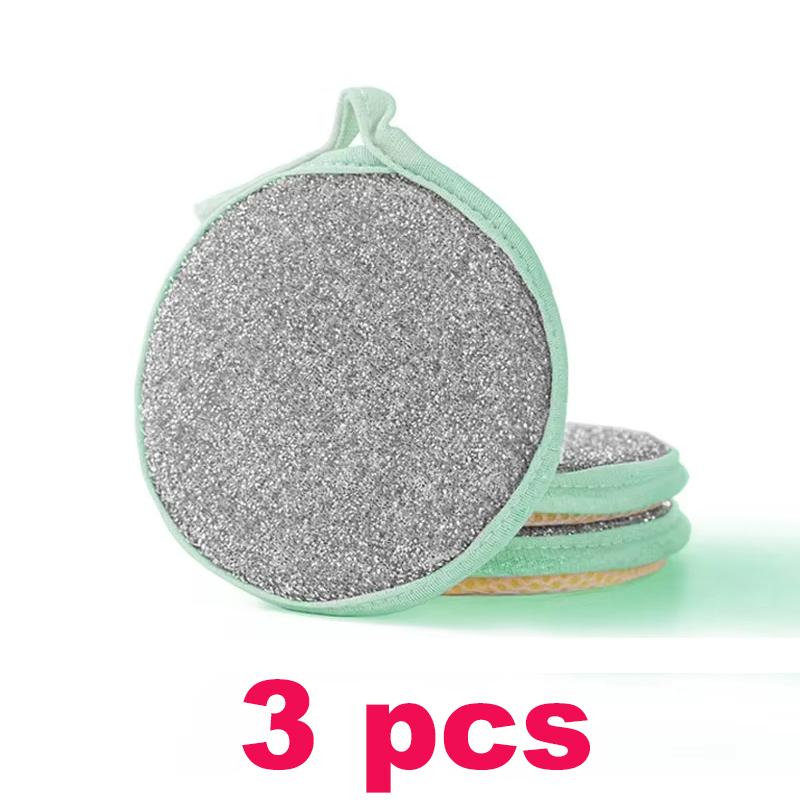 Dishwashing Sponge Non-stick Oil Dish Washing Magic Sponges Scouring Pads Kitchen Cleaning Tool Reusable Double Sided Dish Cloth