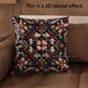 2D Exquisite Floral Patterned Decorative Cushion Covers Pattern Cushion Cover Suitable For Sofa Bedroom Car Pillow Cover